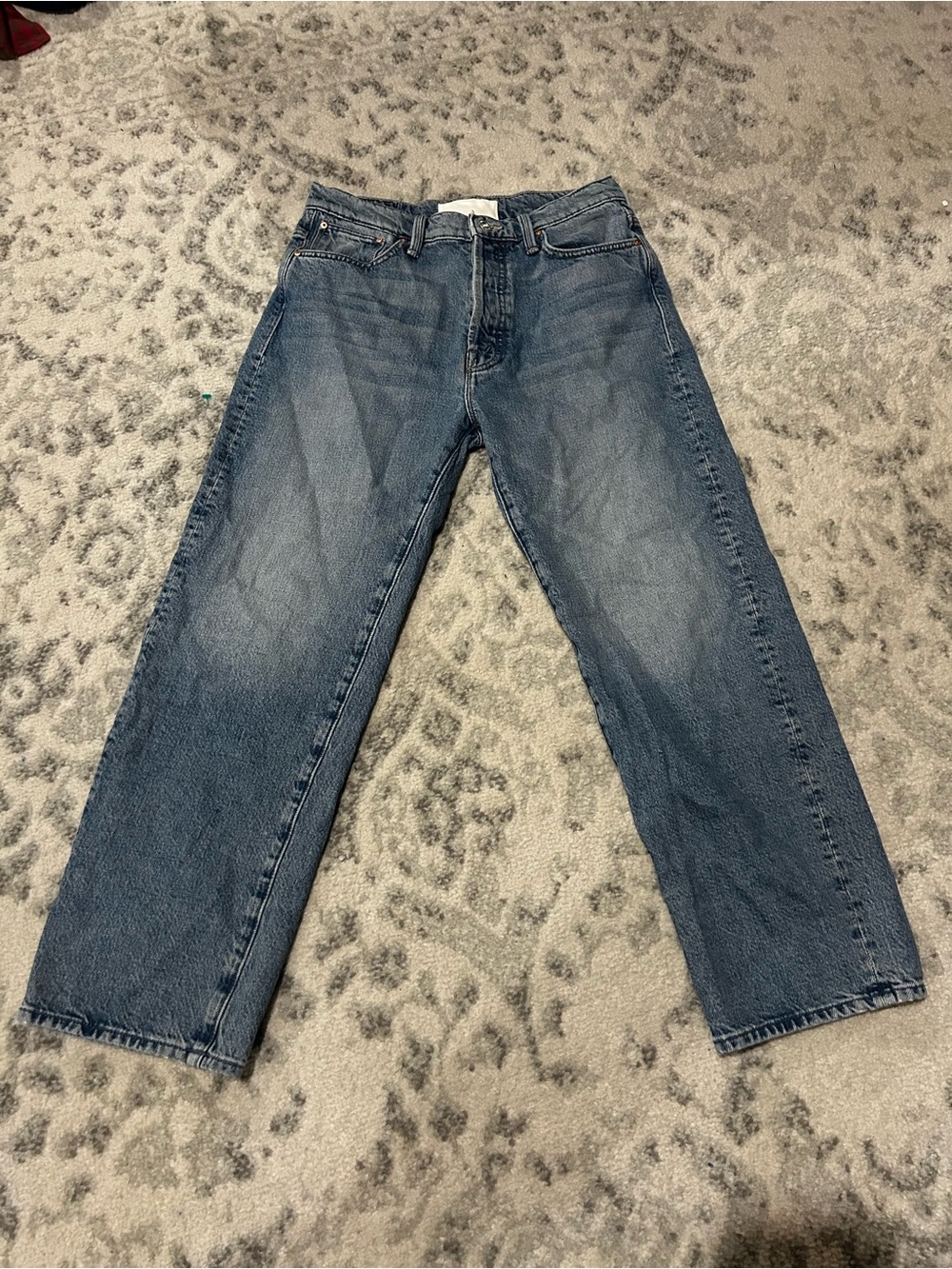 The Dodger Button Flood Mother superior straight leg 26 denim high waisted